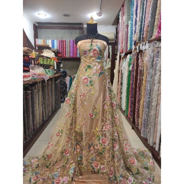 Naenggo Kain Tile Brokat Valentino Multicolor 3D At342/22-A No 01