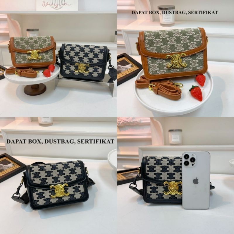 With Box + Invoice Tas Slingbag Selempang Premium