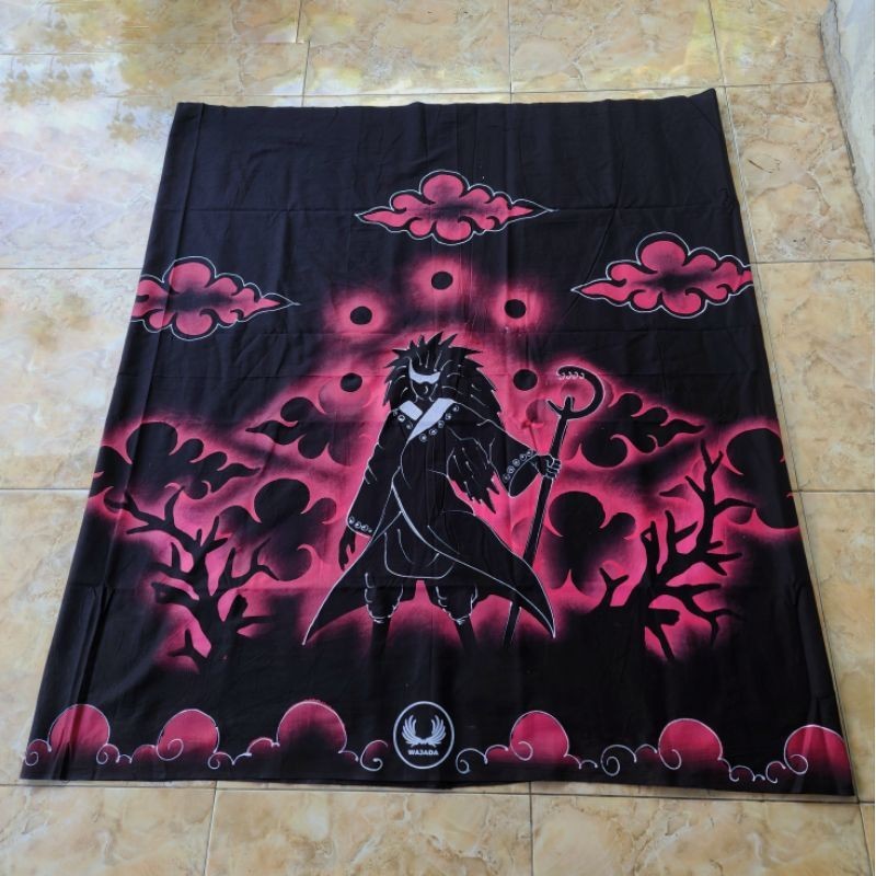 SARUNG LUKIS ANIME NARUTO MOTIF MADARA WAJADA TERBARU