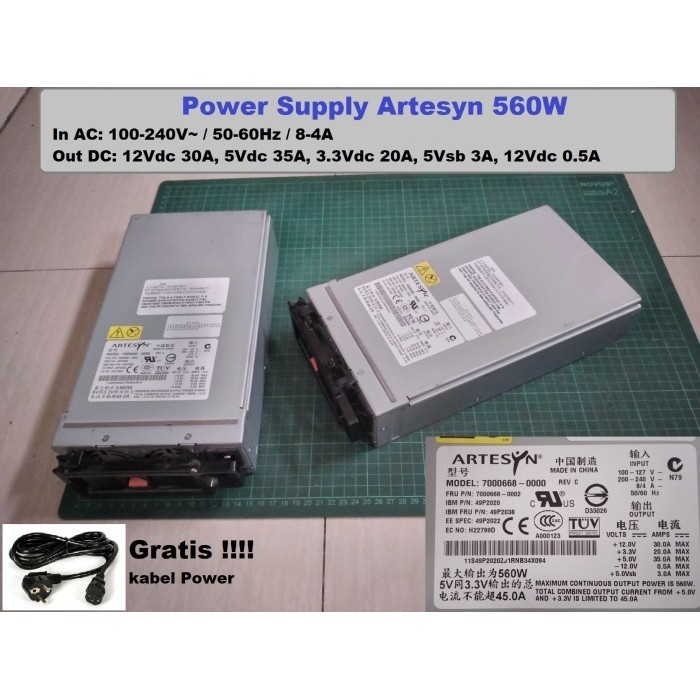 Power Supply Server Artesyn 7000668-0000 560 Watt