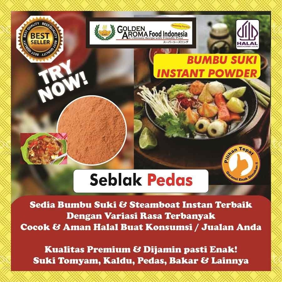 BUMBU SUKI INSTAN Seblak Pedas 1Kg Steamboat Shabu Hotpot Rasa Spicy Seblak Kiloan 1 Kg Halal Sabu
