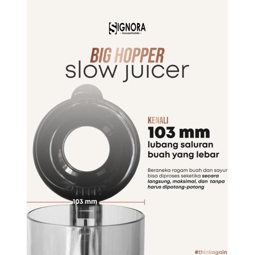 Big Hopper Slow Juicer Signora / Slow Juicer Signora #Gratisongkir Umibidah