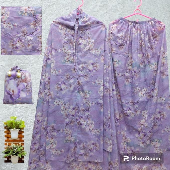 NEW PROMO MUKENA TRAVELING MINI PARASUT KOREA 2 IN 1 FREE SAJADAH MUKA KECIL PACKING BAGUS