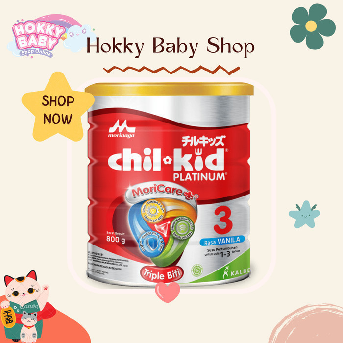 Morinaga Chil Kid Platinum 3 Vanila 800 gr - Hokky Baby Shop