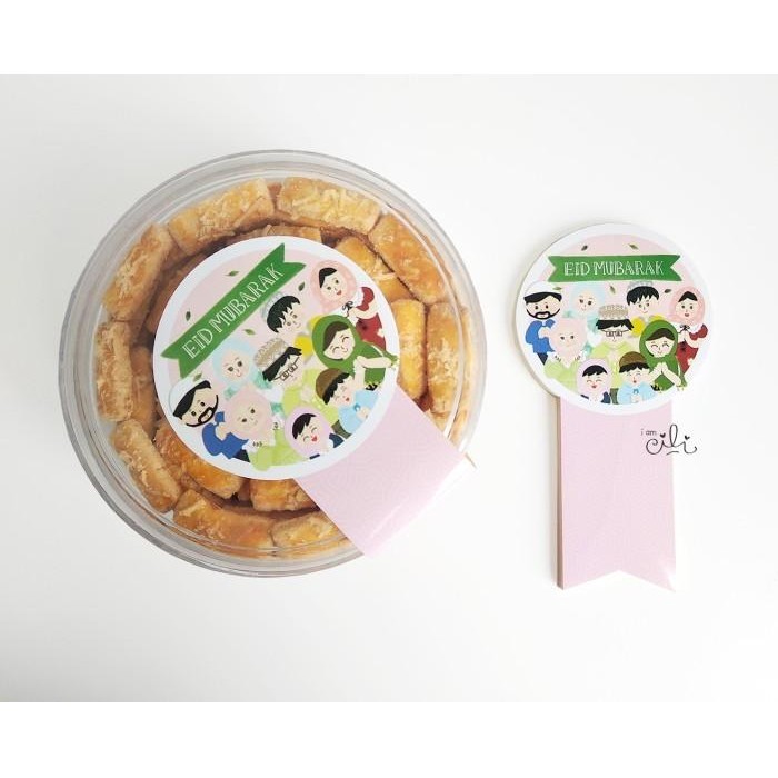 

(Sif081) Stiker Lebaran Lucu Untuk Toples 500Gr (Uk 8X15Cm) 034