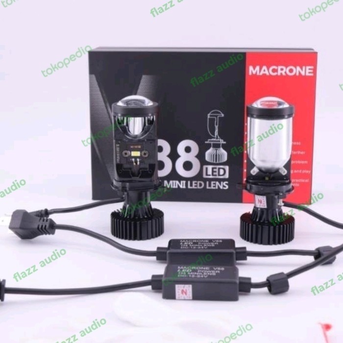 bohlam led laser h4 mobil v88 macrone