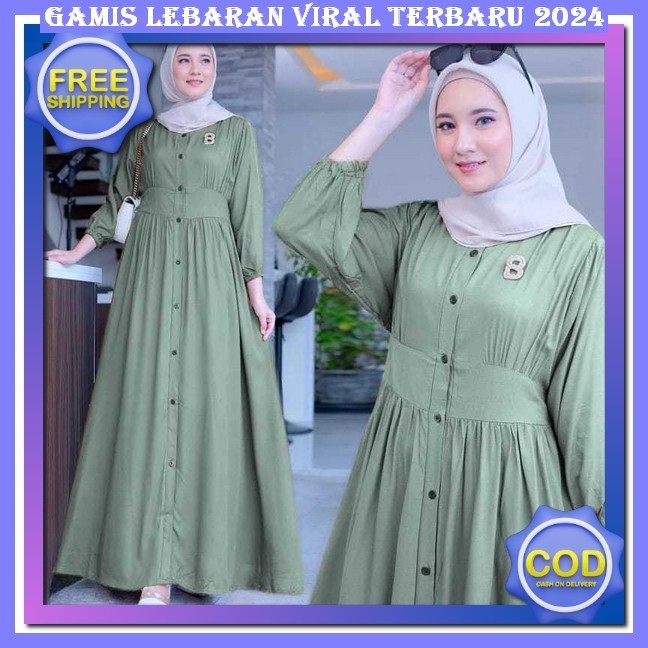 ( New ) Rabbania Dress Terbaru Original Berlabel Shofiya / Gamis Bordir / Gamis Ceruty Import / Gami