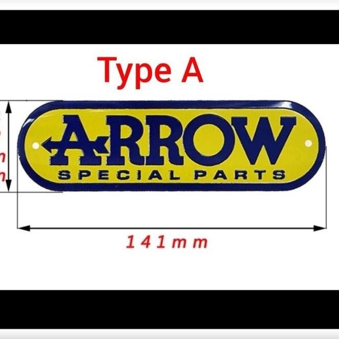 [New Ori] Sticker Aluminium Knalpot Arrow Exhoust System Emblem Tahan Panas Logo