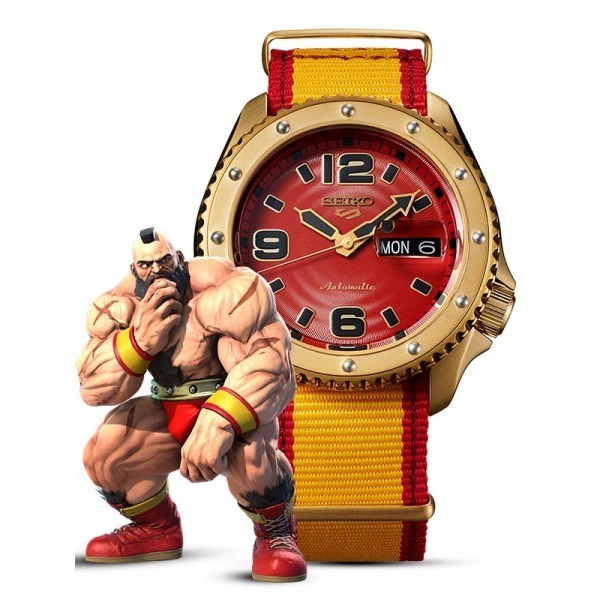 Jam Pria Seiko  Original Sport Gold Canvas SRPF24 K1