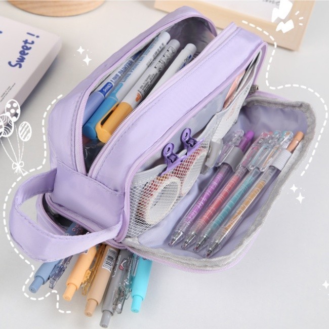 

Sanrio Tempat Pensil Kapasitas Besar Multilayer Kreatif Lucu Aesthetic