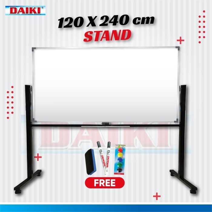 

Papan Tulis Putih Double Face Stand Uk 120X240 Cm