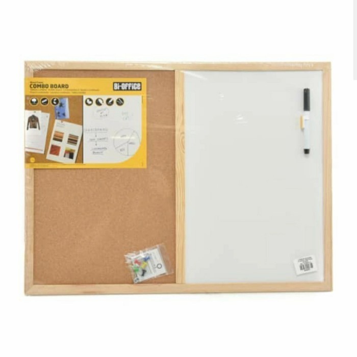 

Pin Board / Papan Mading Kayu Bi-Silque Papan Kombinasi Uk 60X45 Cm