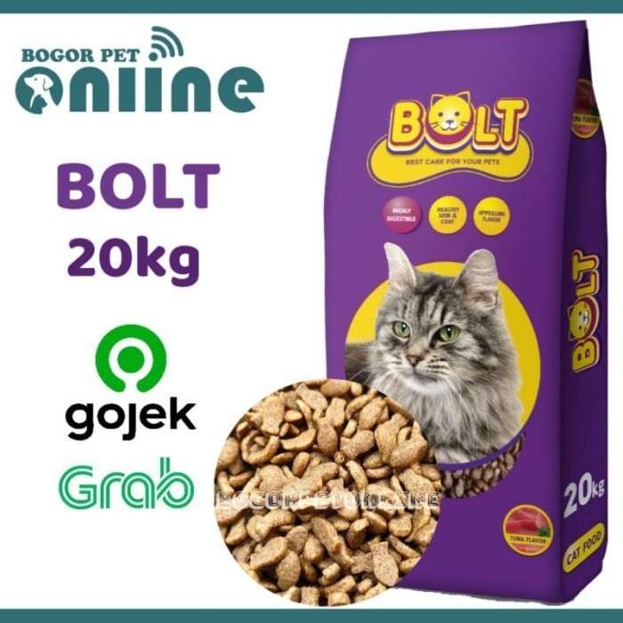 Bolt 20Kg 1Sak 1 Karung Makanan Kucing Kering Dry Food 20 Kg