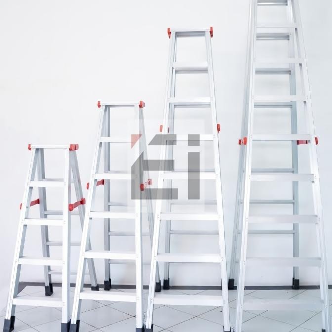 Tangga 3 Meter JUMBO Tinggi Besar Aluminium Besar Lipat Alumunium - gamanprastuticollection