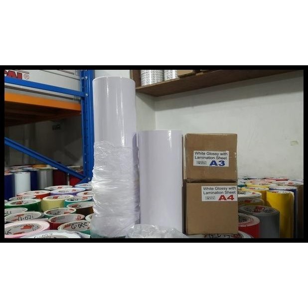 

BEST DEAL STIKER / STICKER VINYL INKJET WHITE + LAMINASI A4 (15 METER) !!!!