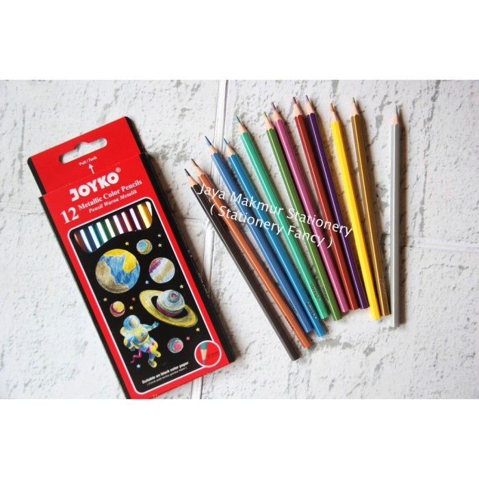 

Berkualitas (N) Pensil Warna Metalik 12 Warna Joyko Cp-123M Hot Sale