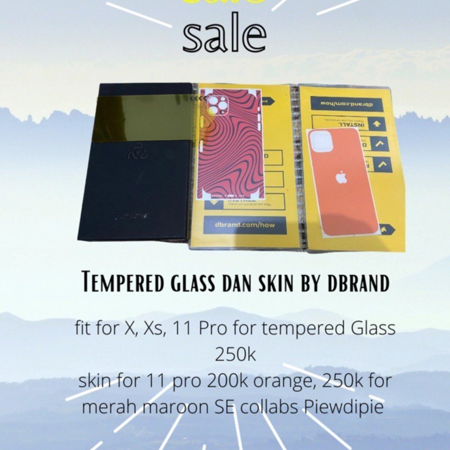 dbrand skin dan tempered glass Iphone X, Xs, 11 pro Original Murah - Tempered Glass, 0