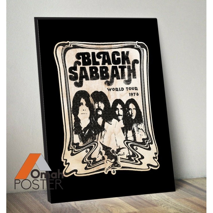 Hiasan Dinding / Dekorasi Rumah / Poster Black Sabbath World Tour 1978
