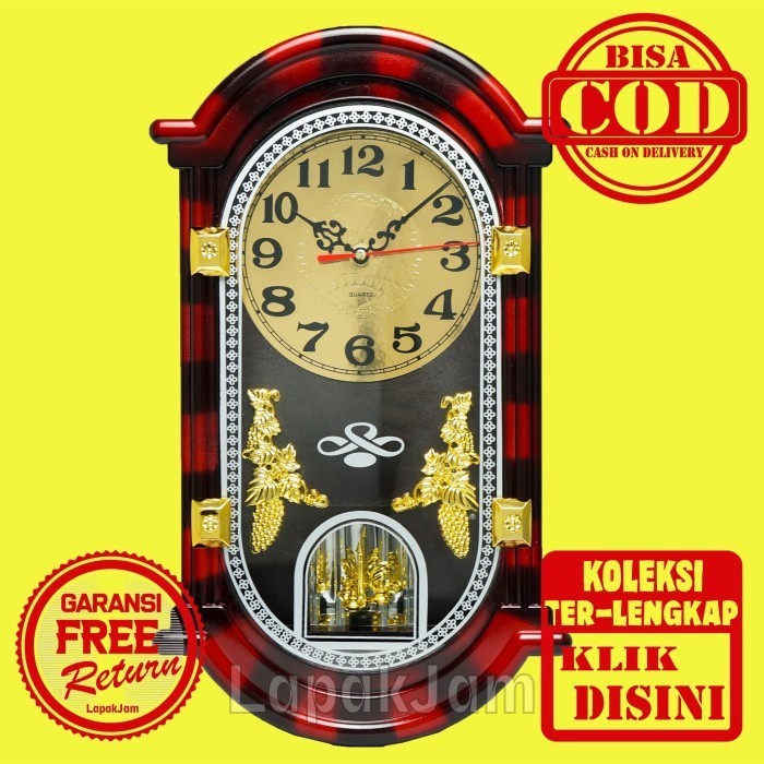 Jam Dinding Bell Melody Unik Dekorasi Rumah Bagus Nikko Nk-139