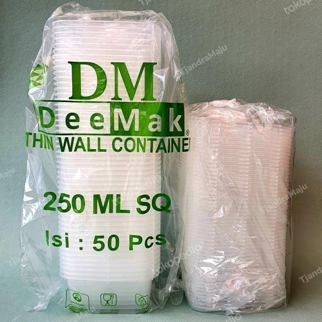 Termurah Kotak Makanan/Thinwall Square Dm 250Ml/250 Ml | Adilano