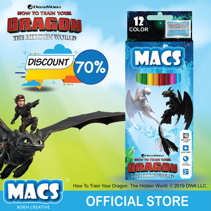 

Cantik How To Train Your Dragon: The Hidden World â€“ Light Fury (12 Colors) Promo