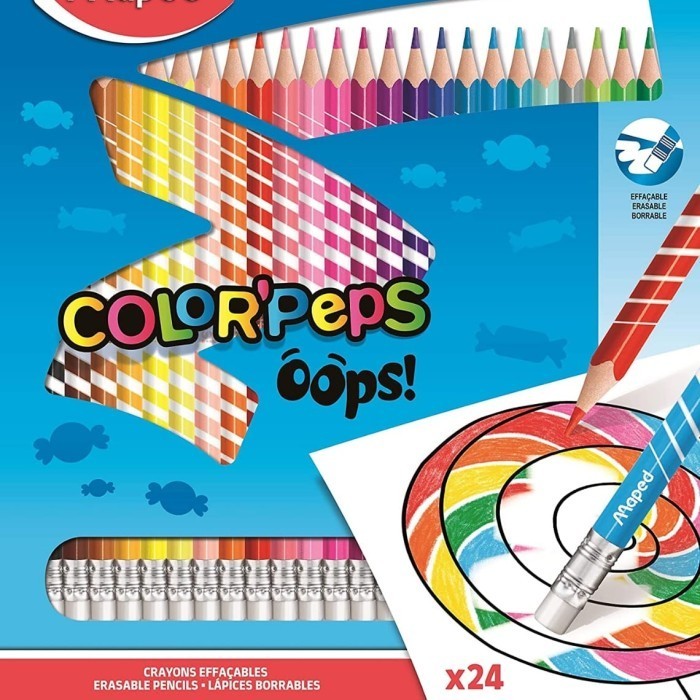 

Jual Pinsil Warna Panjang Maped With Eraser 24 Color Hemat