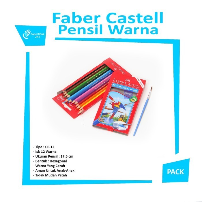 

Cantik Pensil Warna Faber Castell 12 Warna Watercolour Diskon