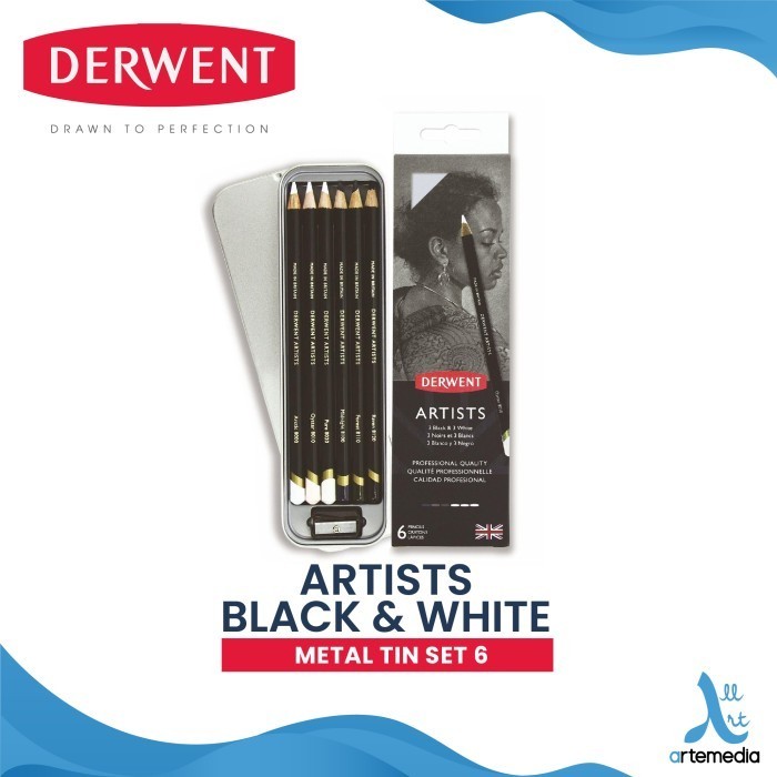 

Hot Sale Pensil Warna Derwent Artists 6 Pencil Color Metal Tin Set Hot Sale