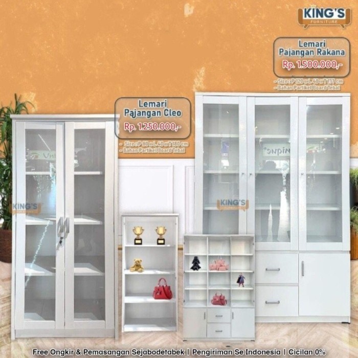 Lemari Pajangan Lemari Furniture Lemari Kaca Pajang Lemari Hias Putih