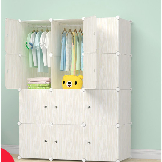 Lemari Pakaian Rak Baju Serat Kayu Sanrio Furniture Sepatu Buku Korea