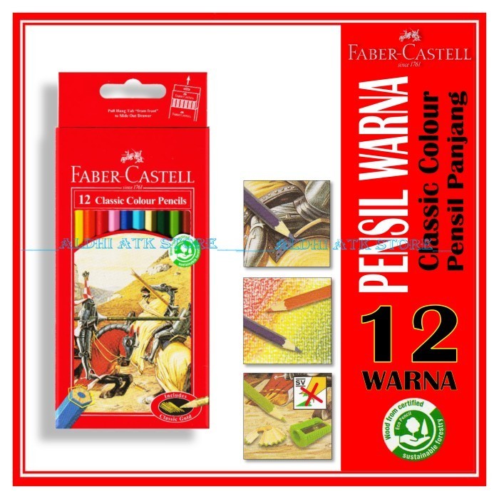 

Lucu Pensil Warna Faber Castell 12 Warna Classic Colour Gilaa!!!