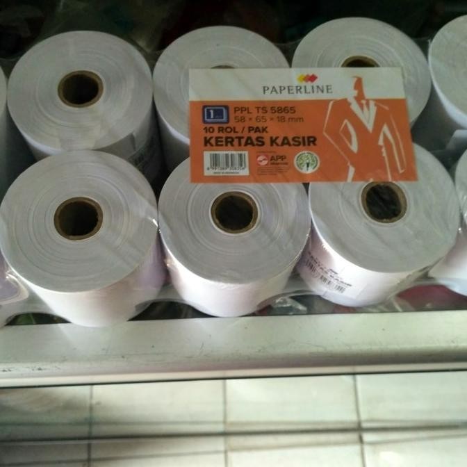 

PROMO KERTAS KASIR/KERTAS THERMAL UKURAN 58 X 65 X 18 MM PAPERLINE.