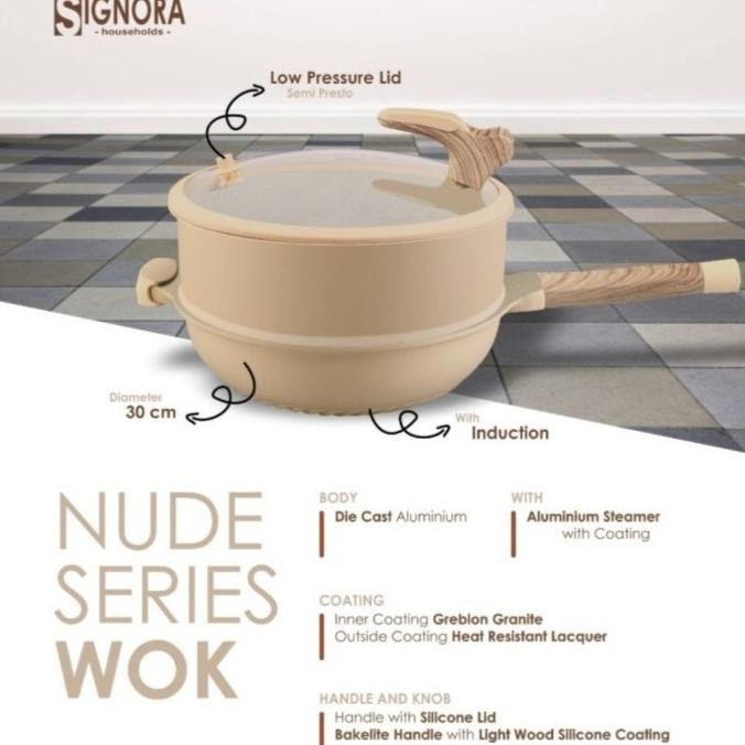 Best Sales Signora Nude Series Wok Steamer | Panci Kukusan Presto Low Pressure Terbaik