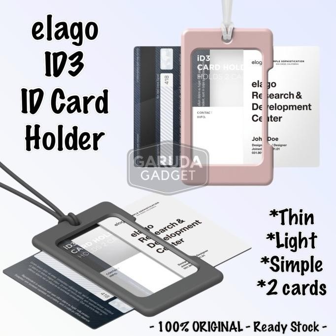 

Elago Id3 Id Card Holder Strap Name Tag Kerja Kantor Nametag Nama Dada Original