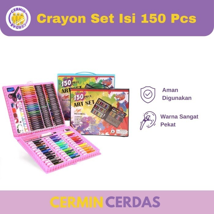 

Hot Sale Crayon Set Isi 150 Pcs Alat Menggambar Melukis Anak Lengkap Full Gilaa!!!