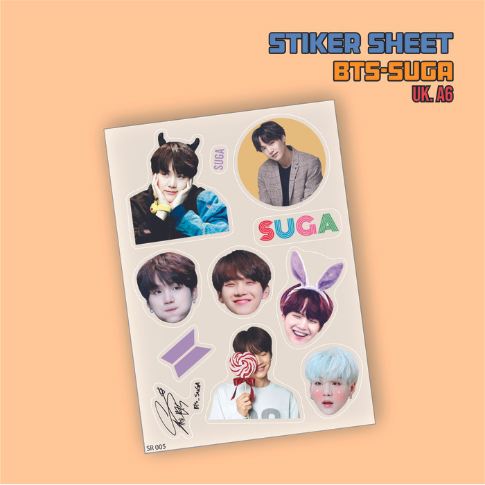 

\"\"\"\] BTS-SUGA Stiker Transparan Waterproof Sticker Deco bts Stiker Laptop
