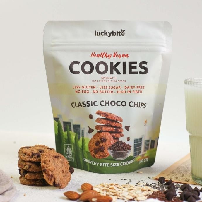 

Open DS] Vegan Cookies (100gr) - Less Gluten & Healthy - LUCKYBITE