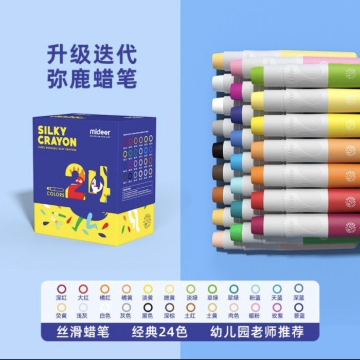 

Star Mideer Silky Crayon Washable (Isi 24 Colours) Terlaris