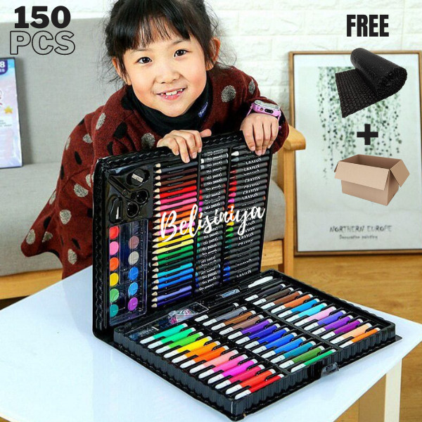 

Promo Crayon Full Set Isi 150 Pcs Pensil Warna Set Anak Art Set Alat Lukis Trendi