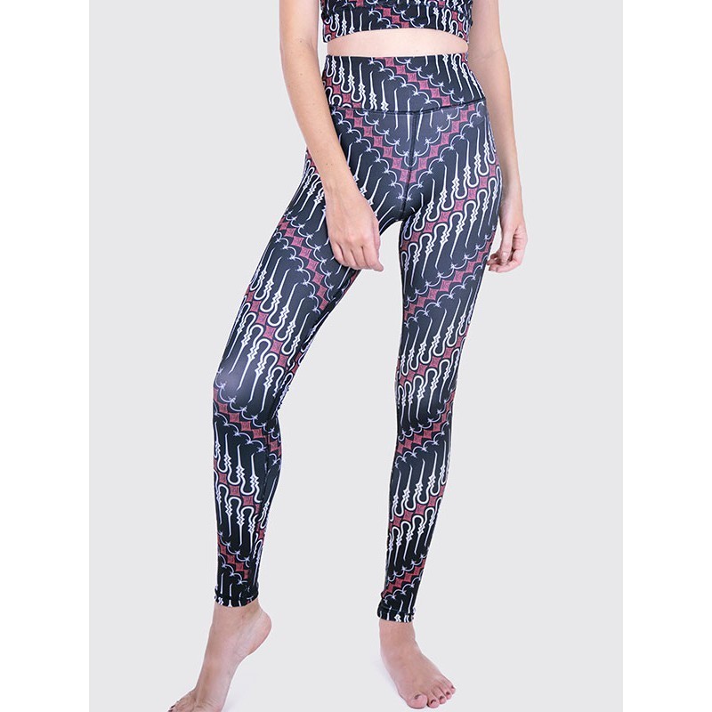 [HARGA SPESIAL] TERBATAS AUM Batik Tridatu - Legging Olahraga Wanita