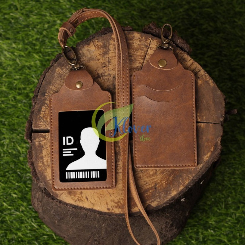 

Card Holder Id Card Kalung Holder Name Tag Quick Kulit Souvenir