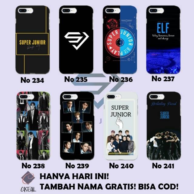 Case casing super junior suju kpop korea ( semua tipe hp ) f11 pro f11 f9 f7 f5 f3 f1s a7 a5s