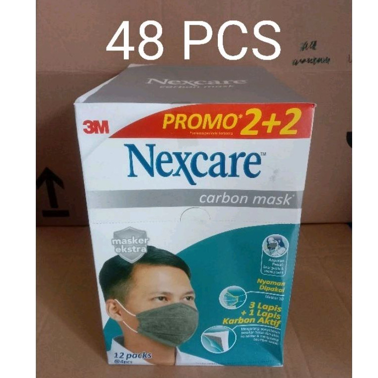 Masker Nexcare Carbon Earloop Hijab Headloop Rejuvenate Box