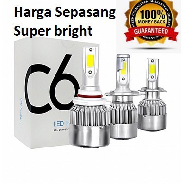 Best Lampu Led Mobil C6 H11 Hb3 Hb4 H7 Isi 2Pc - Hb3 9005 Gratis Ongkir