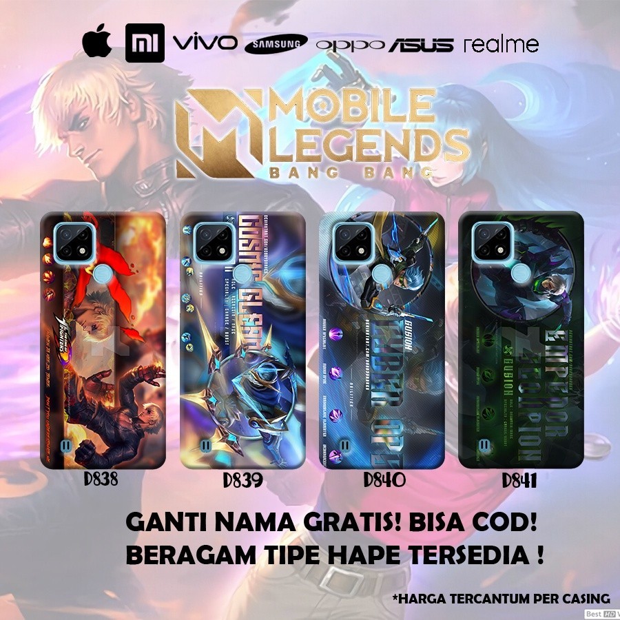 Case casing mobile legends gusion ( semua tipe hp )  realme c21y c21 c25  oppo a16 a15 a12 vivo y53s