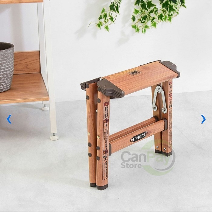 FIXSTEPS TANGGA ALUMINIUM 1 STEP MOTIF KAYU TANGGA LIPAT TANGGA MINI