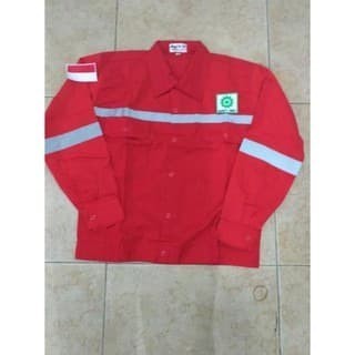 BAJU KERJA SAFETY PLUS LOGO / BAJU PROYEK / SERAGAM SAFETY