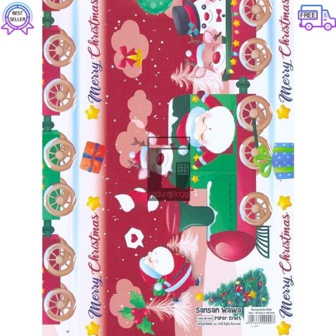 

like new kertas kado natal doff san san wawa merah 4 pcs TERLARIS