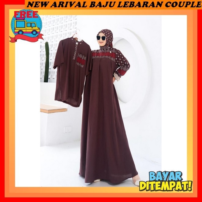 Baju Coupelan Pasangan Lebaran Gamiz Sarimbit Ganus Capel Impor Premium Abaya Pesta Mewah Elegan Gam