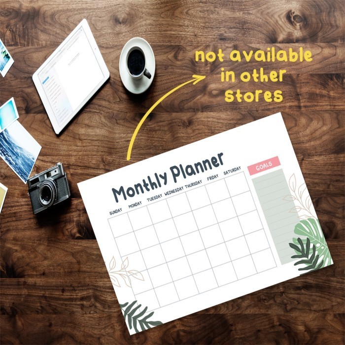 

BARANG TERLARIS magnetic monthly planner magnet planner tropical ( free 1 pcs spidol)
